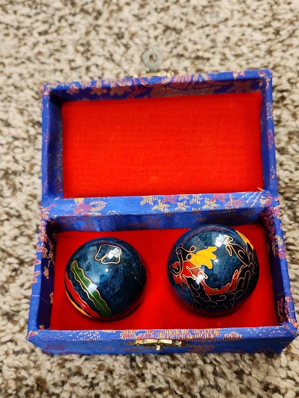 Chime Cloisonne Baoding Balls EUC Set of 2
